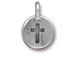 10 - TierraCast Antique Silver Round Cross Charm