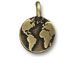 10 - TierraCast Oxidized Brass Earth Charm