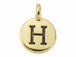 TierraCast Pewter Alphabet Charm Antique Gold Plated -  Eta