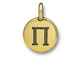 TierraCast Pewter Alphabet Charm Antique Gold Plated -  PI