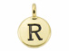 TierraCast Pewter Alphabet Charm Antique Gold Plated -  R