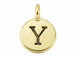 TierraCast Pewter Alphabet Charm Antique Gold Plated -  Y