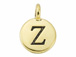 TierraCast Pewter Alphabet Charm Antique Gold Plated -  Zeta