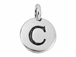 TierraCast Pewter Alphabet Charm Antique Silver Plated -  C