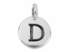 TierraCast Pewter Alphabet Charm Antique Silver Plated -  D