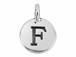 TierraCast Pewter Alphabet Charm Antique Silver Plated -  F