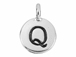 TierraCast Pewter Alphabet Charm Antique Silver Plated -  Q