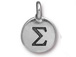 TierraCast Pewter Alphabet Charm Antique Silver Plated -  Sigma