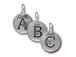  Pewter Alphabet Charms Antique Silver Plated -  Starter Set of 200 Charms