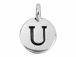 TierraCast Pewter Alphabet Charm Antique Silver Plated -  U