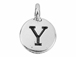 TierraCast Pewter Alphabet Charm Antique Silver Plated -  Upsilon