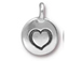 10 - TierraCast Antique Silver Heart Charm