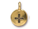 10 - TierraCast Antique Gold Plus (+) Charm