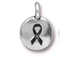 10 - TierraCast Antique Silver Ribbon Charm