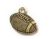 5 - TierraCast Football Pewter Charm Antique Gold Plated
