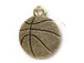 5 - TierraCast Basketball Pewter Charm Antique Gold Plated