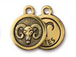 TierraCast Pewter Zodiac Sign Charms Antique Gold Plated - Aries