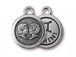 TierraCast Pewter Zodiac Sign Charms Antique Silver Plated - Gemini