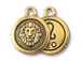 TierraCast Pewter Zodiac Sign Charms Antique Gold Plated - Leo