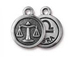 TierraCast Pewter Zodiac Sign Charms Antique Silver Plated - Libra