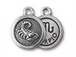 TierraCast Pewter Zodiac Sign Charms Antique Silver Plated - Scorpio
