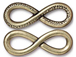 4 - TierraCast Oxidized Brass Finish Pewter Infinity Link