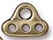 10 - TierraCast Oxidized Brass Finish Pewter 3 Hole End Bar