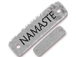 TierraCast Antique Silver Finish Pewter Namaste Bar Connector Link 1.5 Inch 