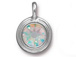 Crystal AB - TierraCast Bright Rhodium Plated Pewter Stepped Bezel Charm with Swarovski Stone