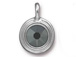 Jet Hematite - TierraCast Bright Rhodium Plated Pewter Stepped Bezel Charm with Swarovski Stone