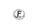 TierraCast Pewter Alphabet Bead  Antiqued Rhodium Plate Plated -  F