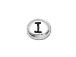 TierraCast Pewter Alphabet Bead  <i><u>Antiqued White Bronze Plate</i></u> Plated -  I