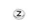 TierraCast Pewter Alphabet Bead  <i><u>Antiqued Rhodium Plate</i></u> Plated -  Z