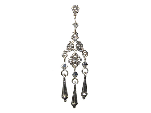 Pewter Chandelier Earrings