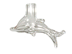 Dolphin (Clear) Shape    (Silvertone cap & plaster stopper included)