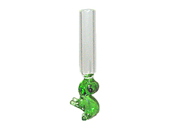 Colored Frog Shape    (Silvertone cap & plaster stopper included)