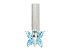 Colored Small Butterfly Shape    (Silvertone cap & plaster stopper included)