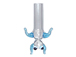 Alien Shape Glass Vial (Sold in mutliples of 10)   (Silvertone cap & plaster stopper included)