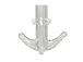 Anchor Shape    (Silvertone cap & plaster stopper included)