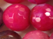 12mm Faceted Round Agate Bougainvillea Pink Gemstone Strand 