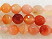 10mm Faceted Agate Round Sunshine Orange Gemstone Beads