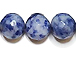 8mm Indigo Blue Agate Faceted Round Gemstone Beads Strand