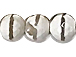 10mm Tibet Agate White Ivory Grey Gemstone Beads Strand