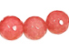 10mm Peach Coral Faceted Round