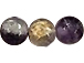 10mm Flower Amethyst faceted Round gemstones beads