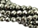 Hematite 4mm Faceted Round Beads Strand