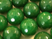 10mm Faceted Round Emerald Green Jade Gemstone.