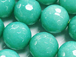 10mm Faceted Round Sea Foam GreenJade Gemstone