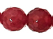 10mm Red Jade Faceted Round Gemstone Neon Tropic Beads