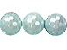 12mm Aqua Blue Faceted Round Shell Pearl Bead Full Strand 